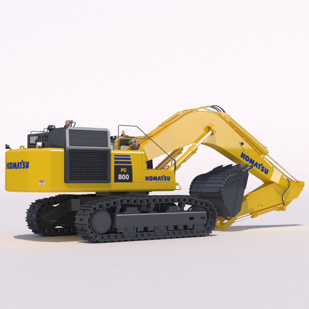 Mining Excavator Komatsu PC800 3D model_3
