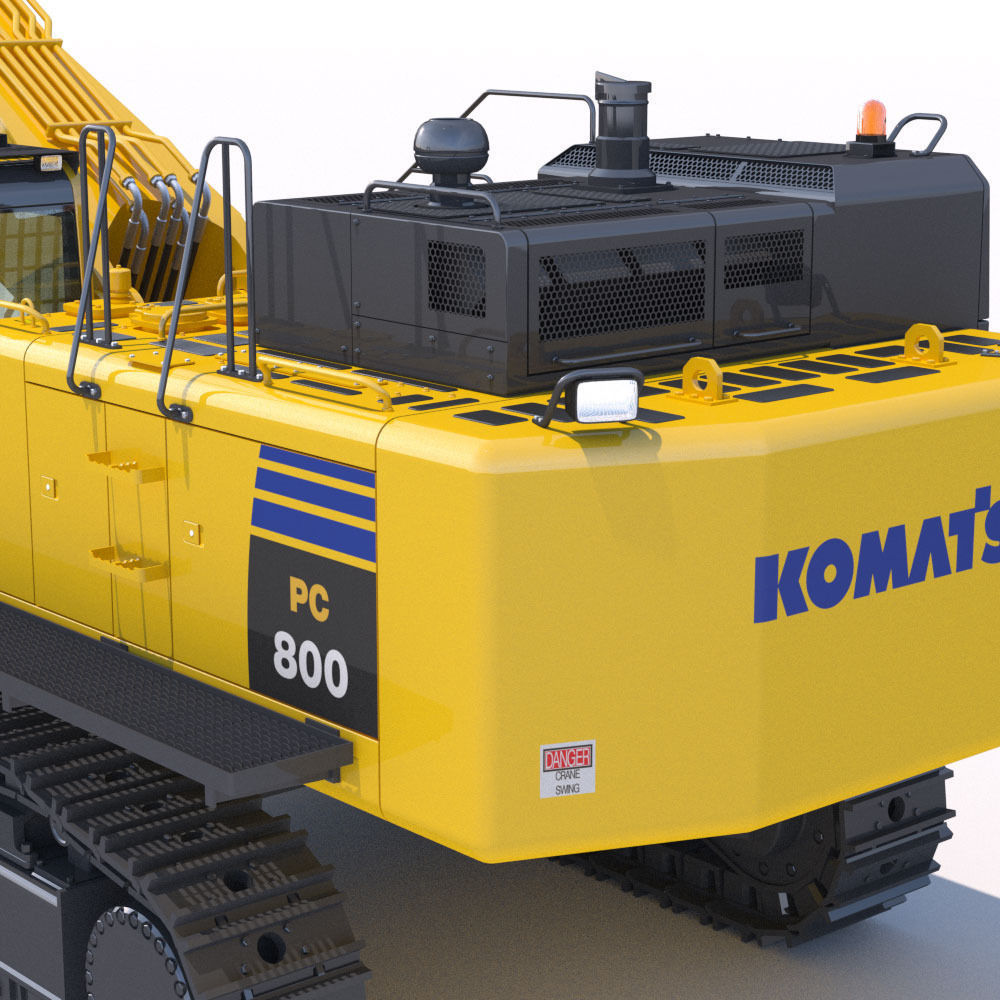 Mining Excavator Komatsu PC800 3D model_12