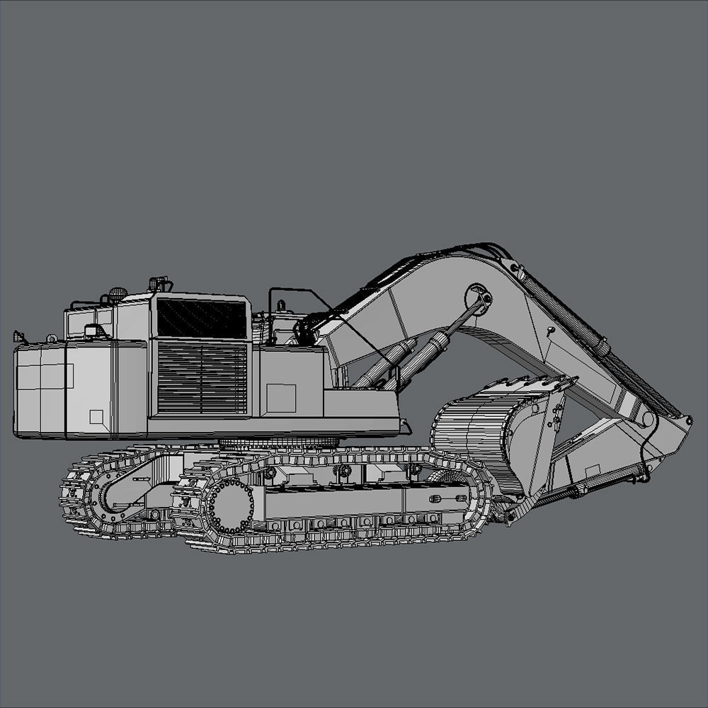 Mining Excavator Komatsu PC800 3D model_6
