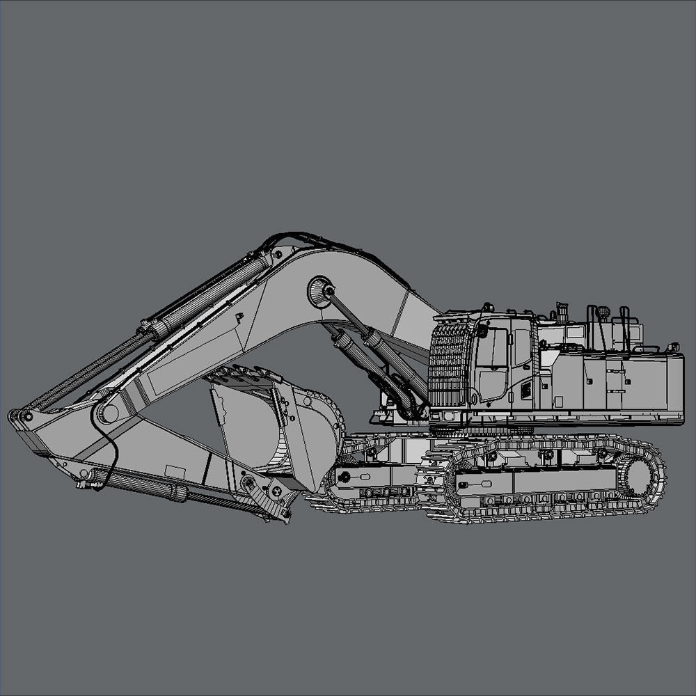 Mining Excavator Komatsu PC800 3D model_5