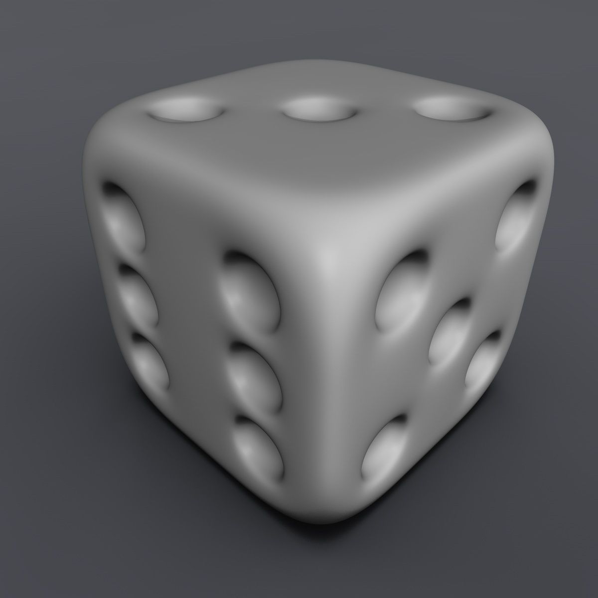 Red Playing Dice 3D model_7