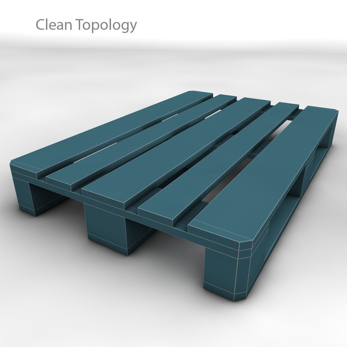 Euro palette 3D model_9