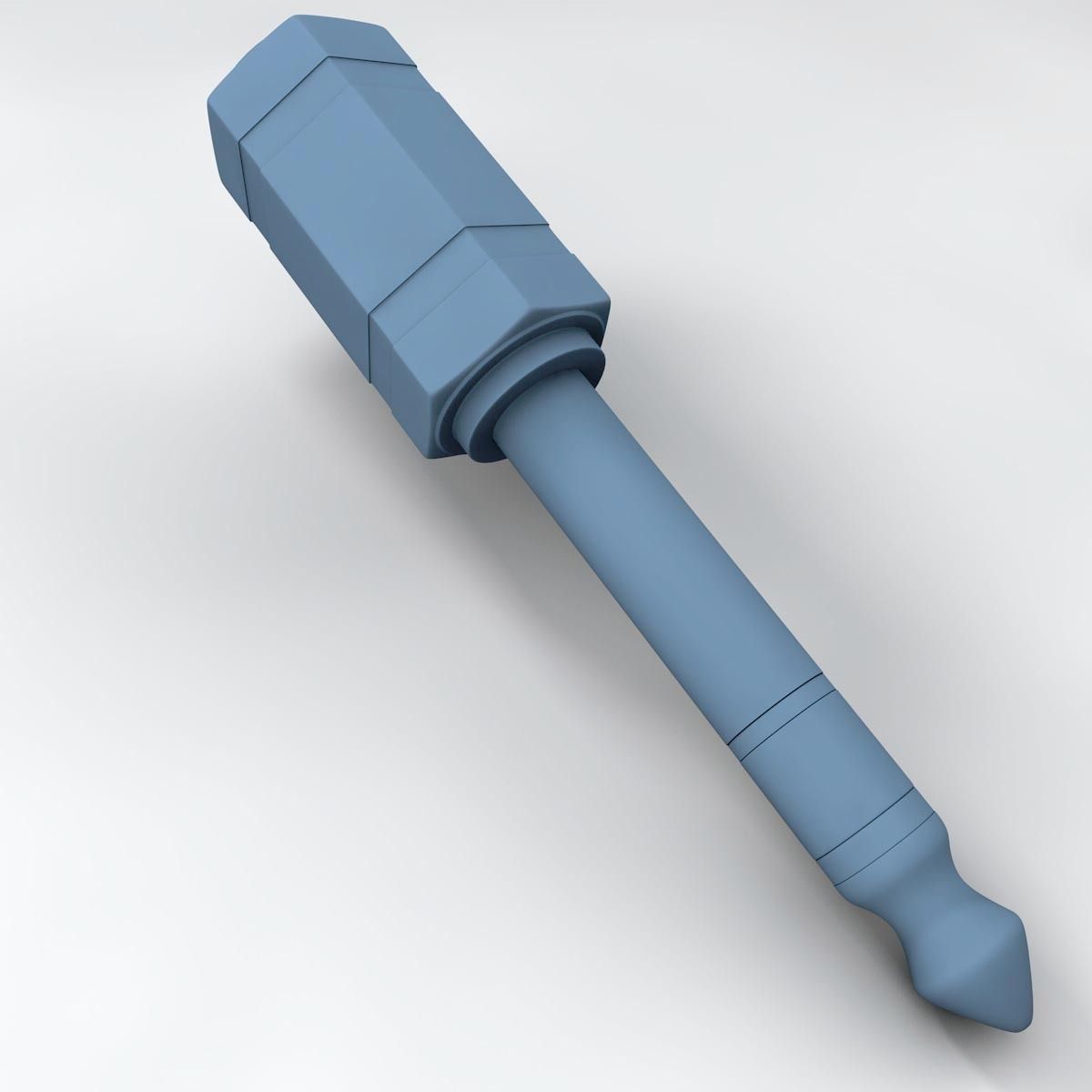 Audio jack connector 3D model_1