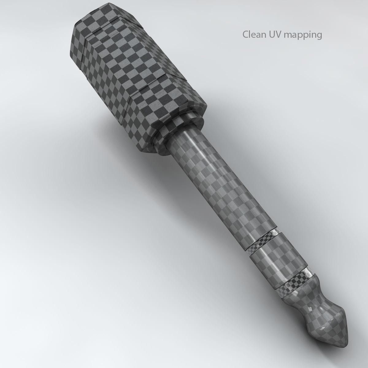 Audio jack connector 3D model_4