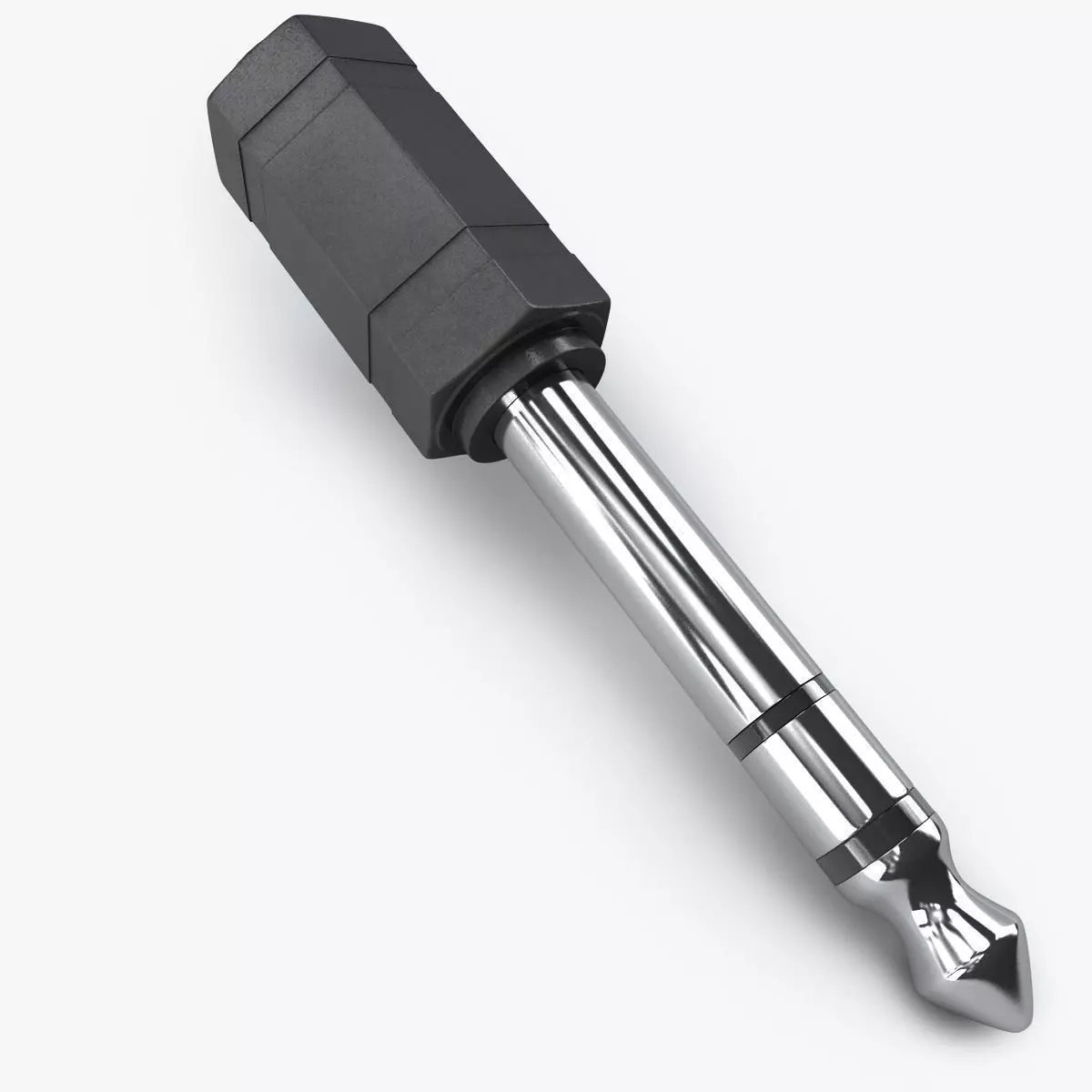 Audio jack connector 3D model_0