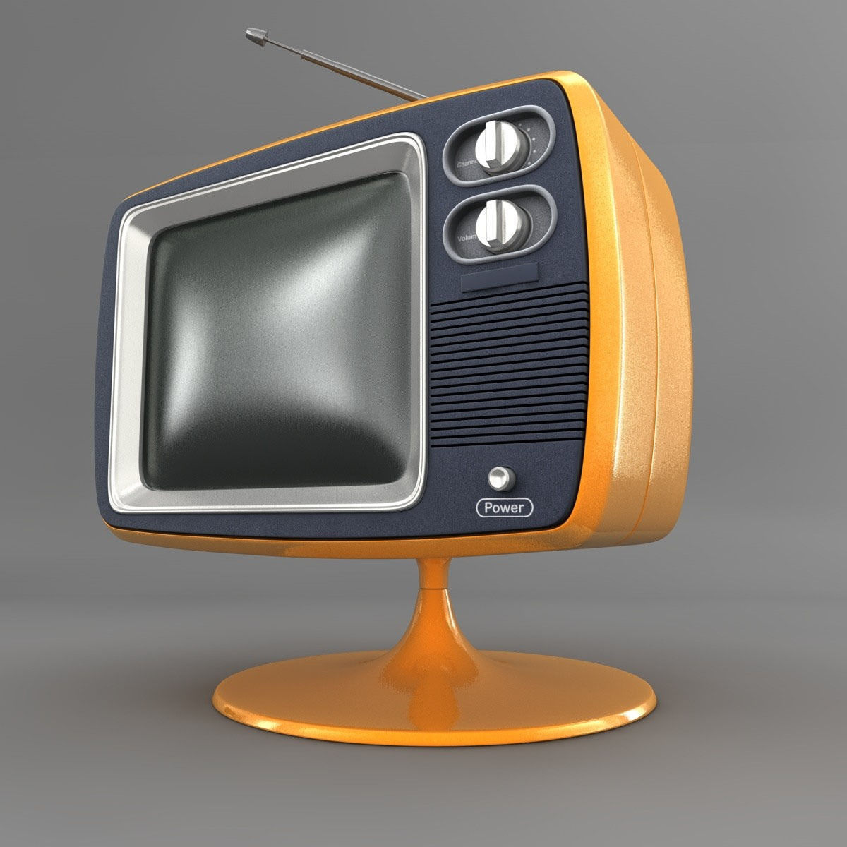 Retro TV 3D model_17