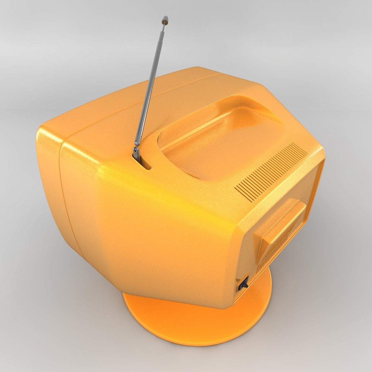 Retro TV 3D model_3