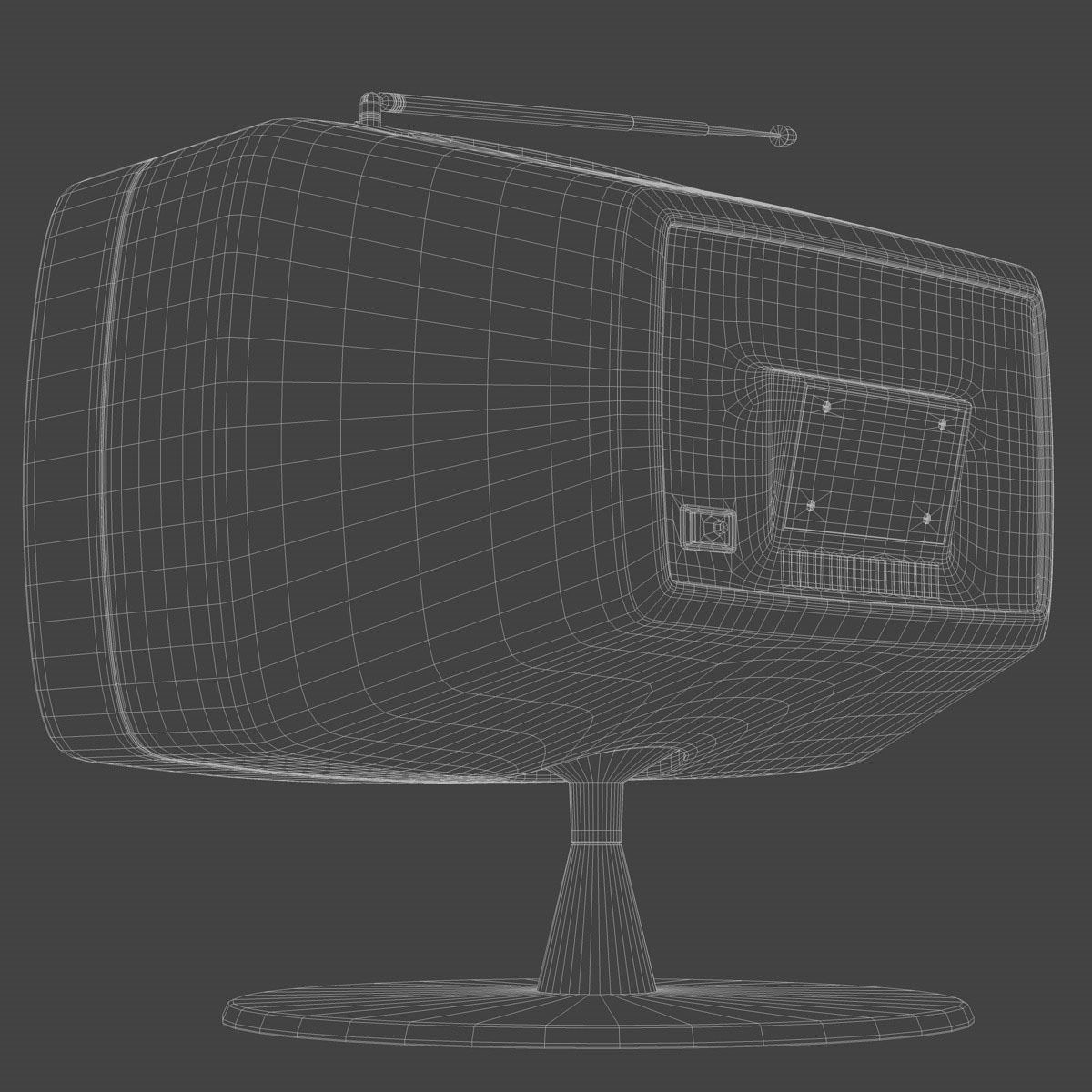 Retro TV 3D model_10