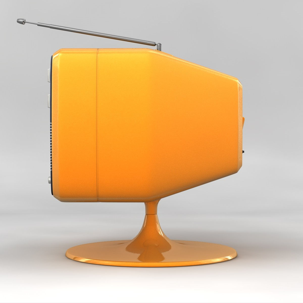 Retro TV 3D model_4