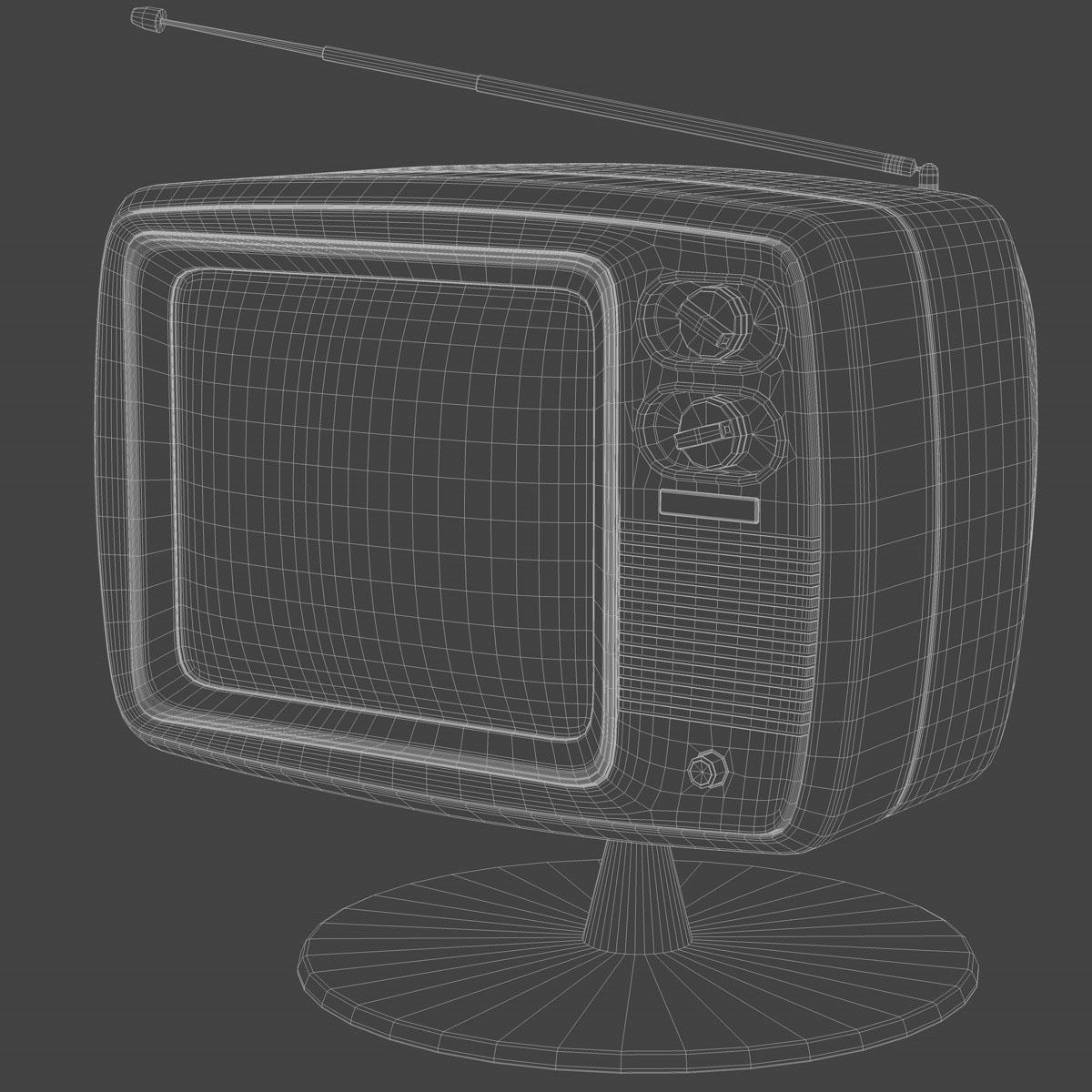 Retro TV 3D model_14