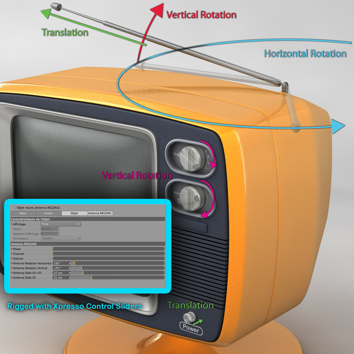 Retro TV 3D model_23