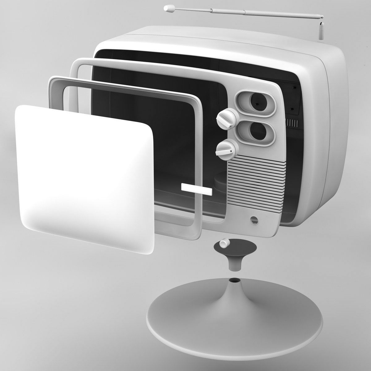 Retro TV 3D model_24