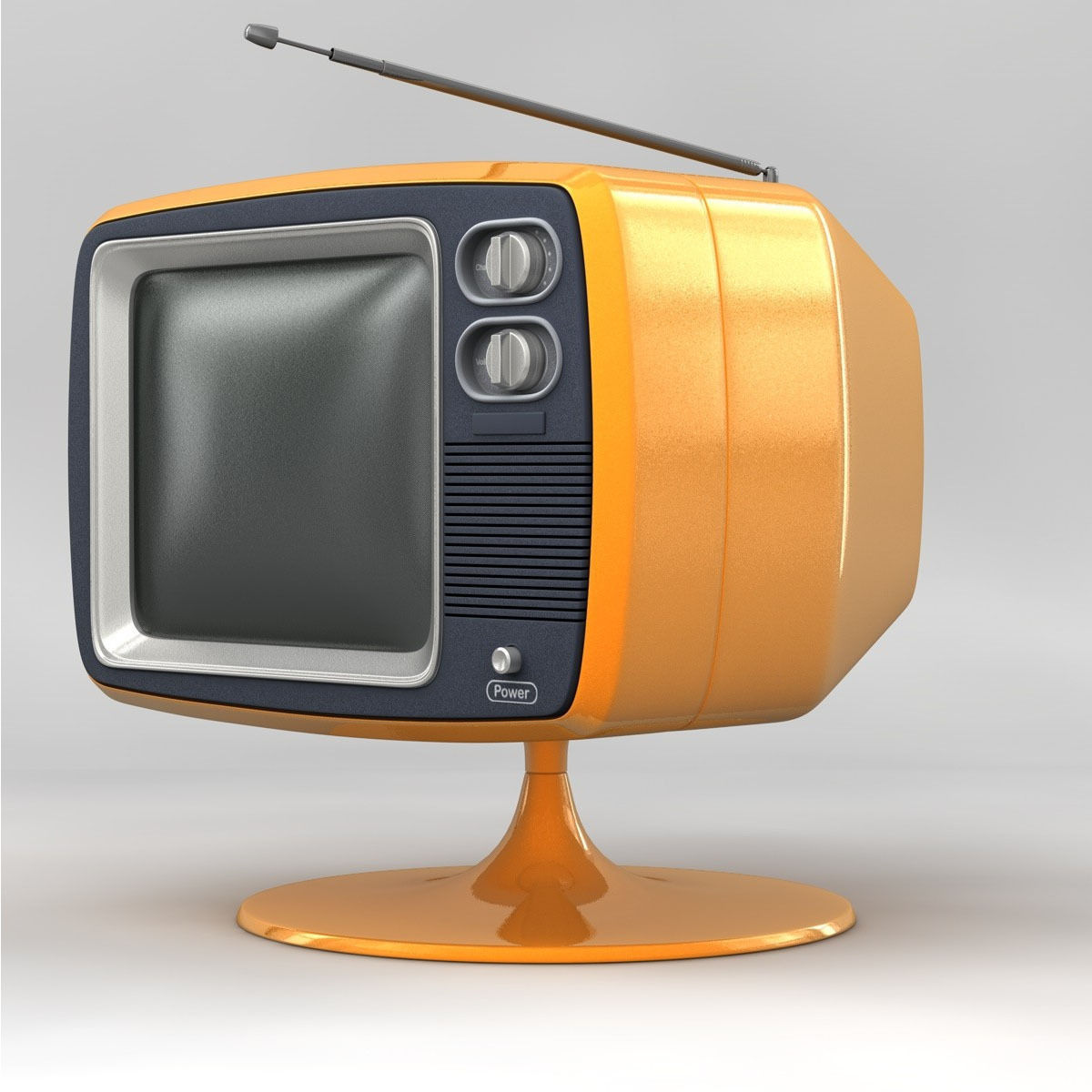 Retro TV 3D model_16