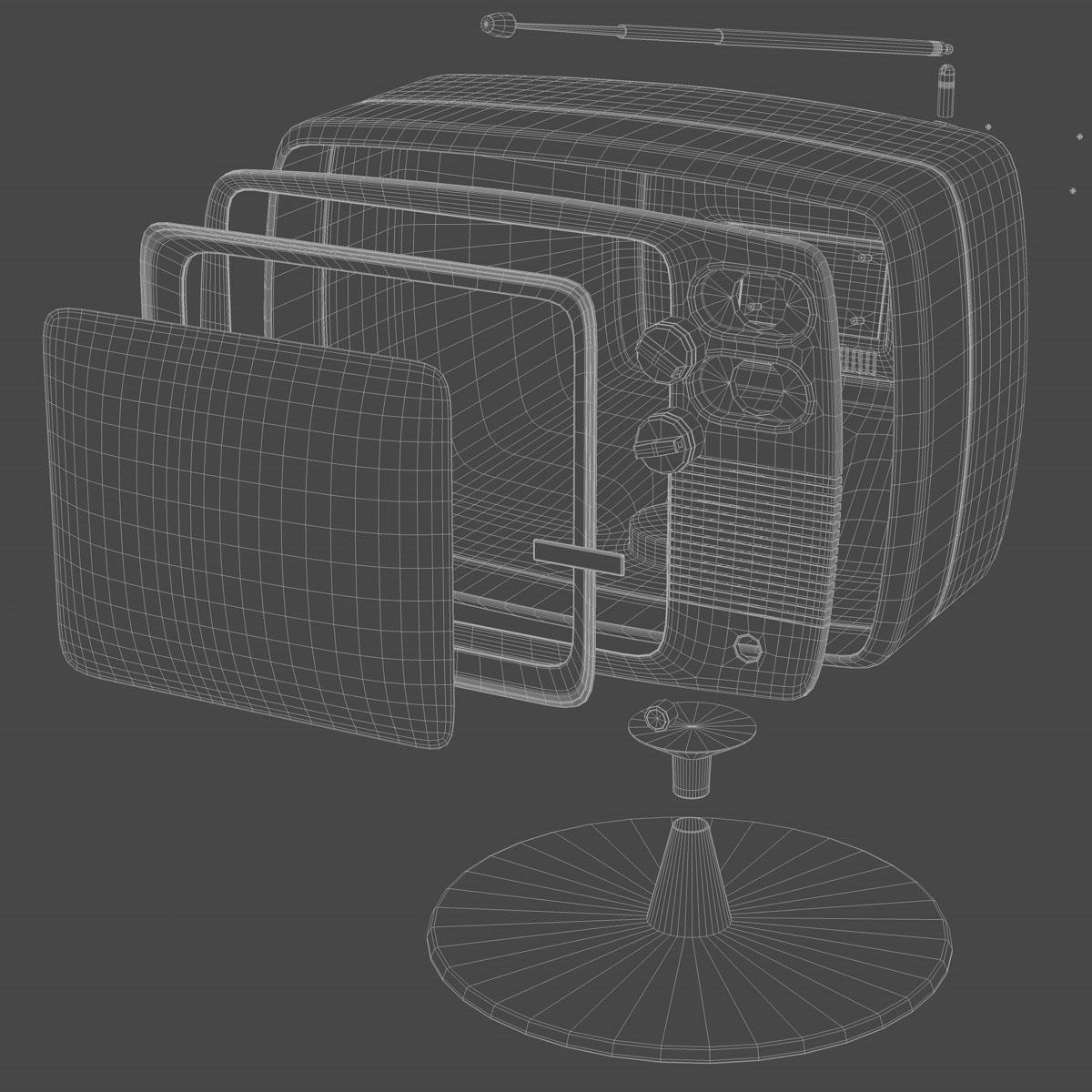 Retro TV 3D model_18