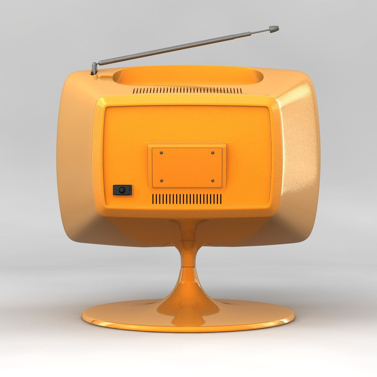 Retro TV 3D model_9