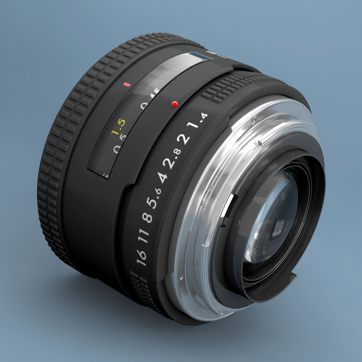 Lens Rigged 3D model_2
