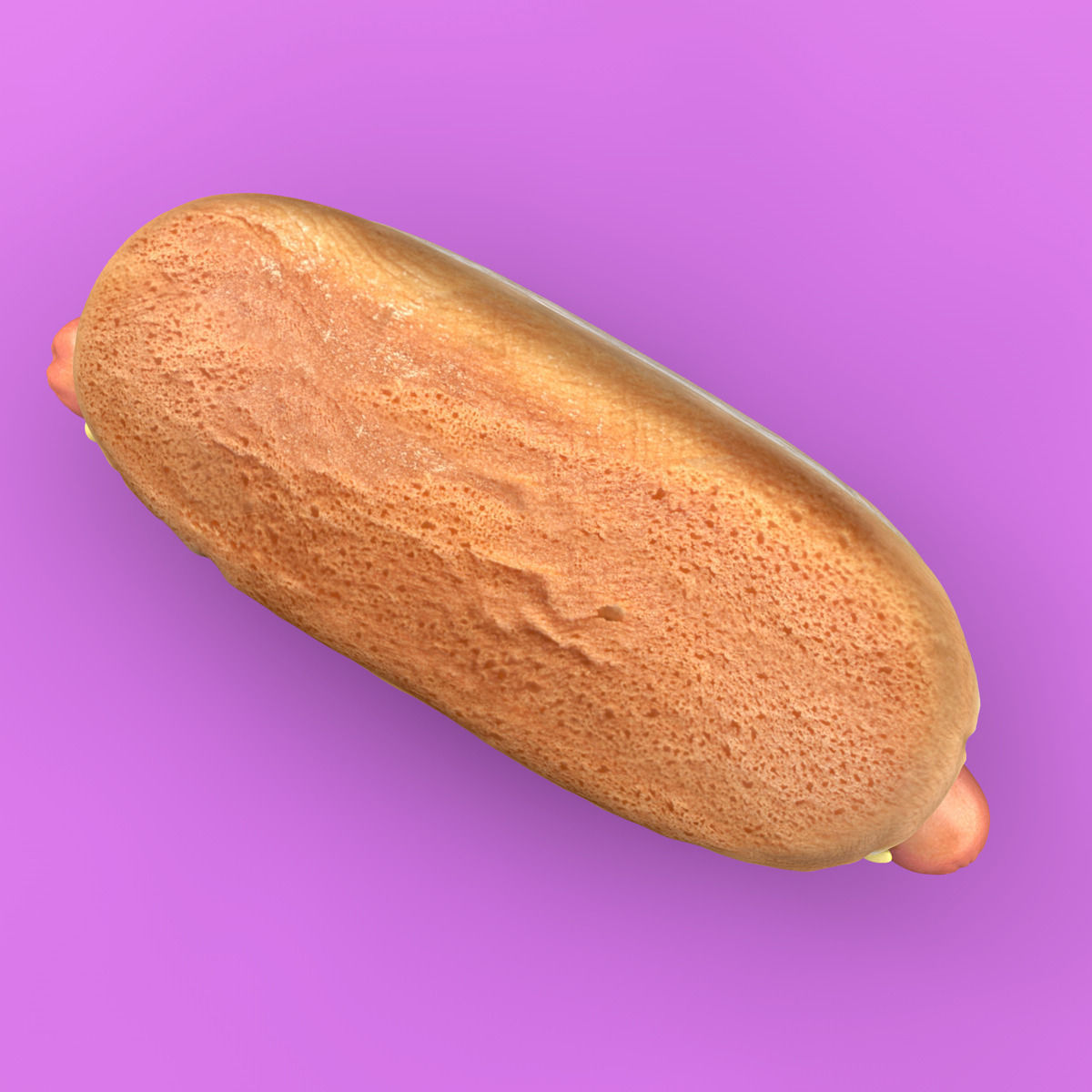 Hotdog with mustard 3D model_12