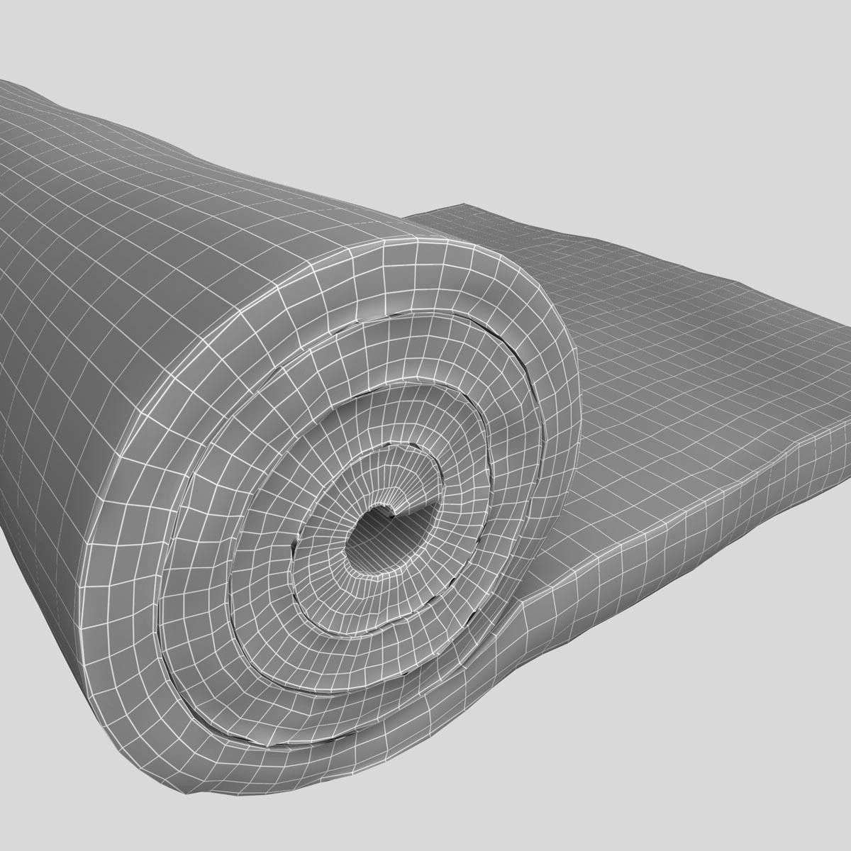 Insulation piece of paper with grid 3D model_1