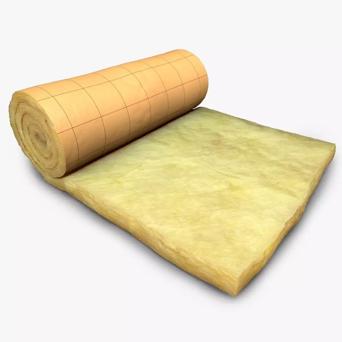 Insulation piece of paper with grid 3D model_0