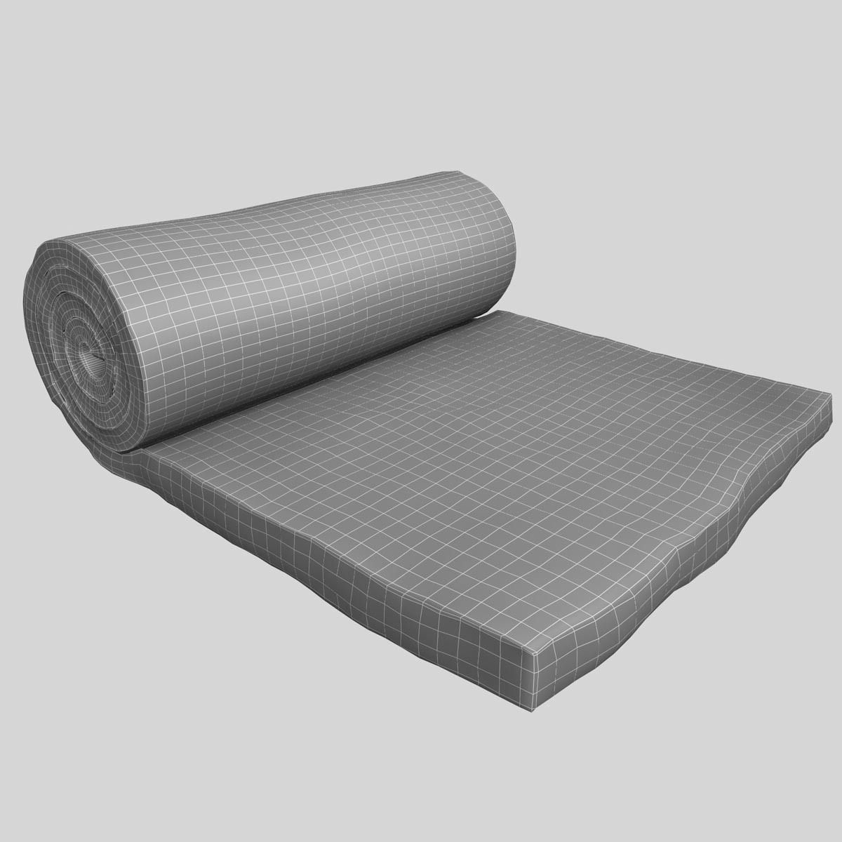 Insulation piece of paper with grid 3D model_8