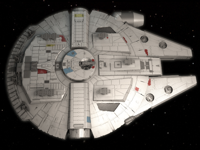 Millenium Falcon Space Ship Star Wars 1 3D model_22