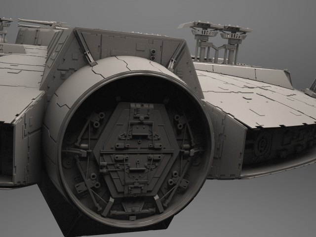 Millenium Falcon Space Ship Star Wars 1 3D model_9