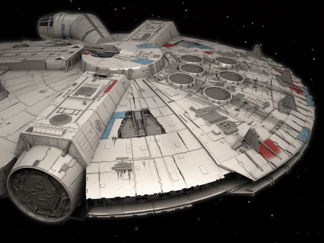 Millenium Falcon Space Ship Star Wars 1 3D model_17
