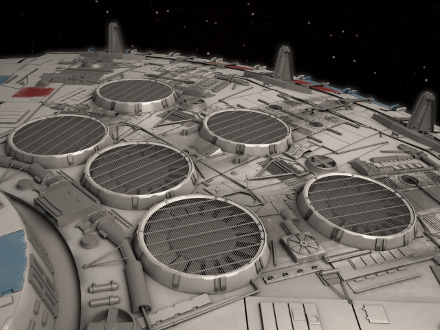 Millenium Falcon Space Ship Star Wars 1 3D model_28