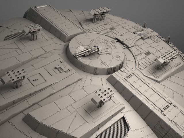 Millenium Falcon Space Ship Star Wars 1 3D model_21