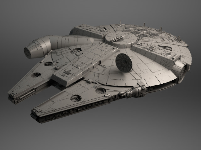 Millenium Falcon Space Ship Star Wars 1 3D model_5