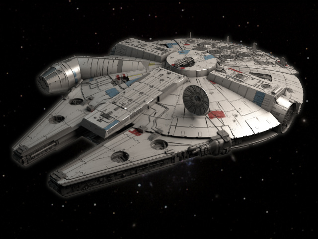 Millenium Falcon Space Ship Star Wars 1 3D model_19