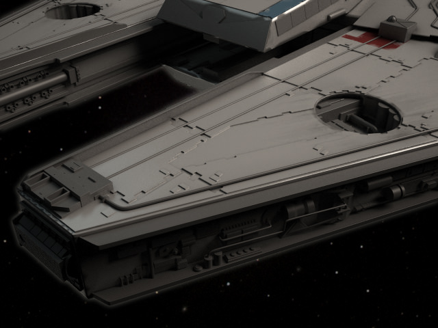 Millenium Falcon Space Ship Star Wars 1 3D model_3