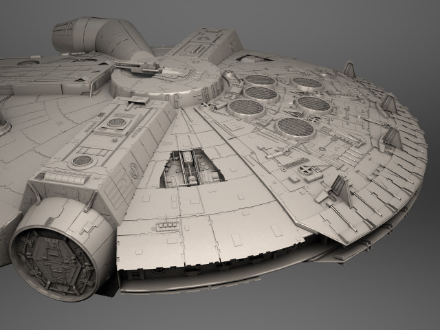 Millenium Falcon Space Ship Star Wars 1 3D model_26