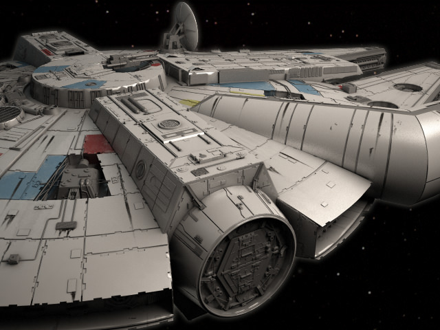Millenium Falcon Space Ship Star Wars 1 3D model_20