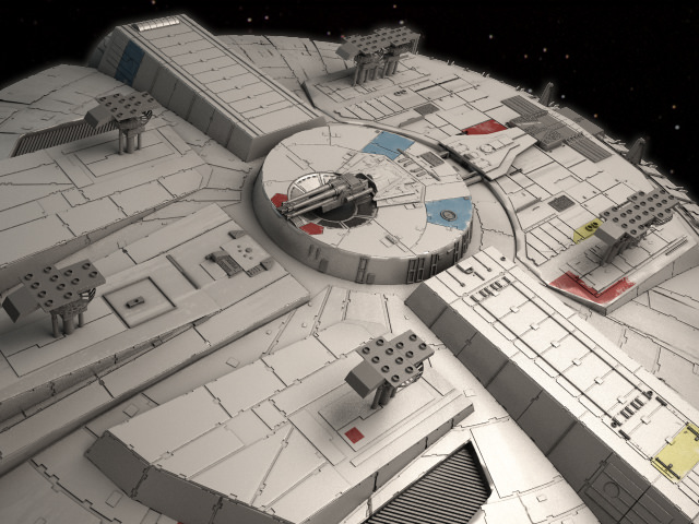 Millenium Falcon Space Ship Star Wars 1 3D model_32