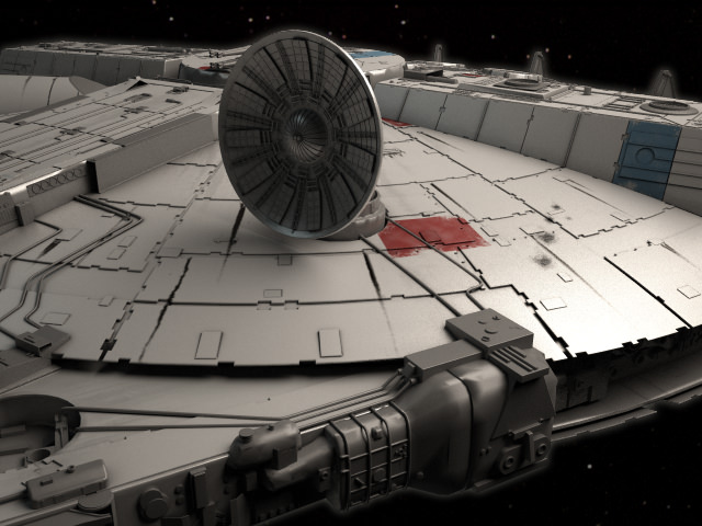 Millenium Falcon Space Ship Star Wars 1 3D model_34