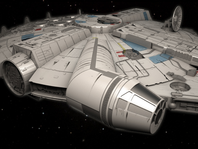 Millenium Falcon Space Ship Star Wars 1 3D model_31