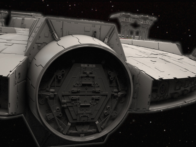 Millenium Falcon Space Ship Star Wars 1 3D model_18