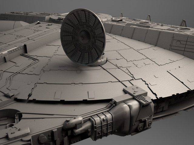 Millenium Falcon Space Ship Star Wars 1 3D model_30