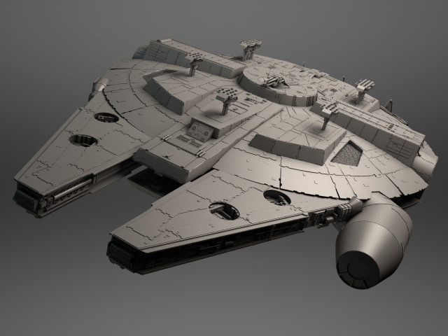 Millenium Falcon Space Ship Star Wars 1 3D model_27