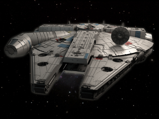 Millenium Falcon Space Ship Star Wars 1 3D model_1