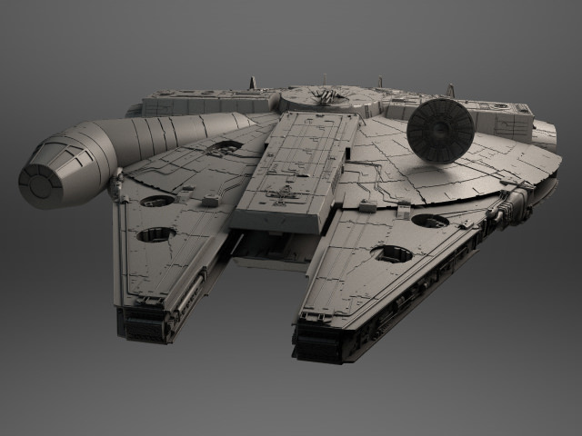 Millenium Falcon Space Ship Star Wars 1 3D model_25