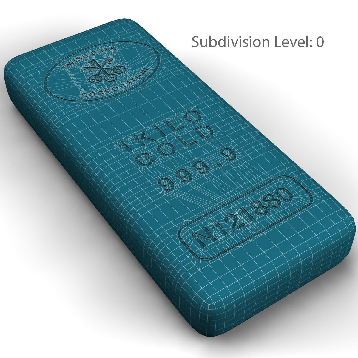 Realistic Gold bar 3D model_6