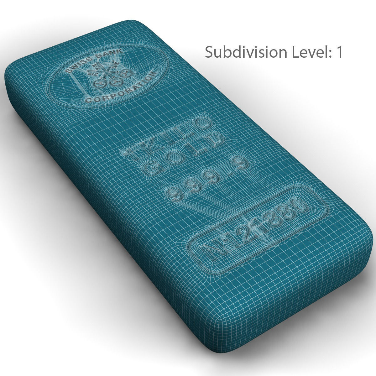 Realistic Gold bar 3D model_5