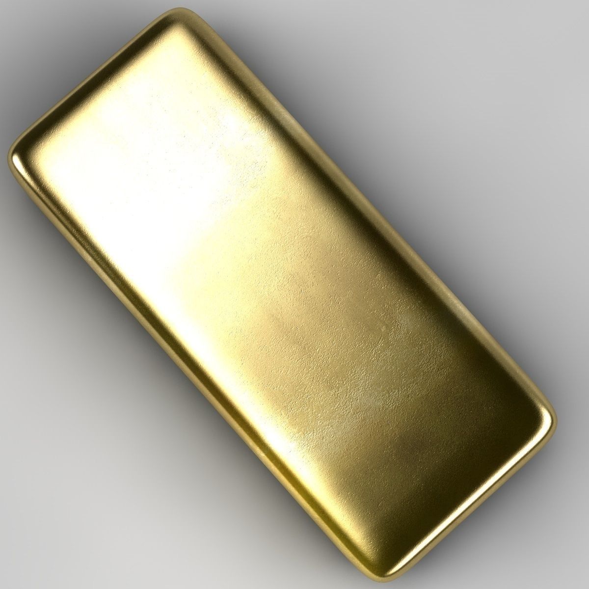 Realistic Gold bar 3D model_1