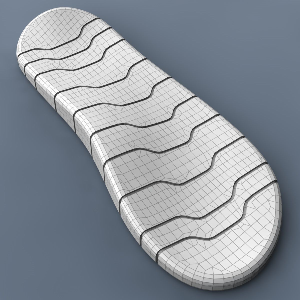Sandal pair of slide sandals 3D model_6