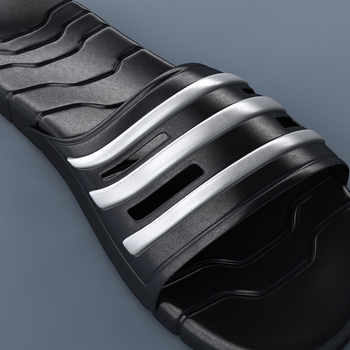 Sandal pair of slide sandals 3D model_8