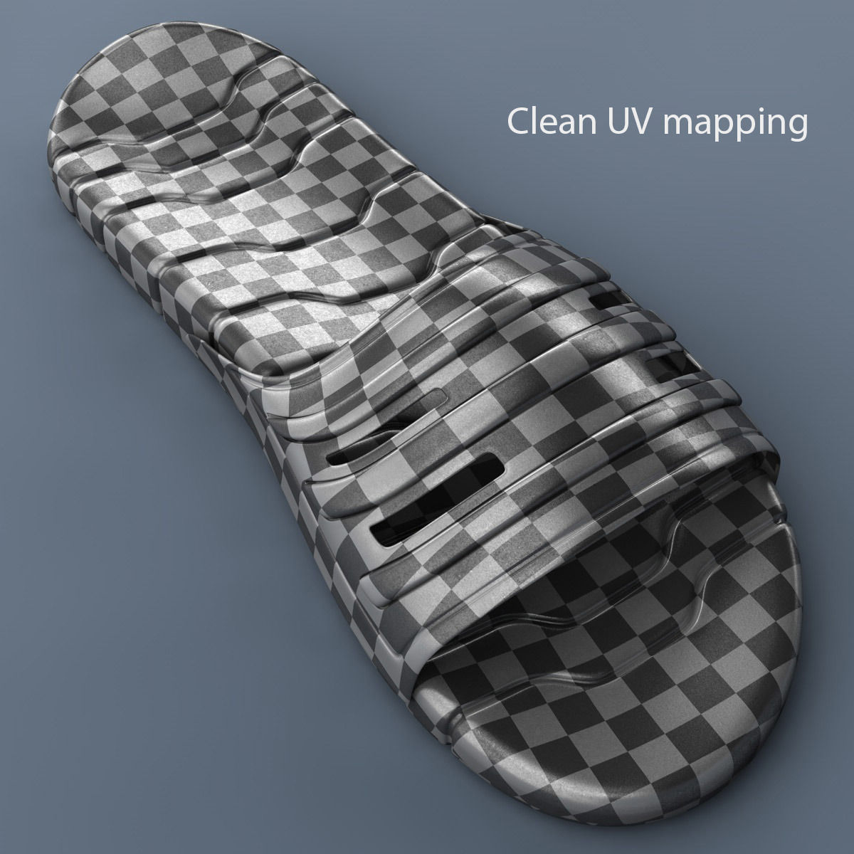 Sandal pair of slide sandals 3D model_5