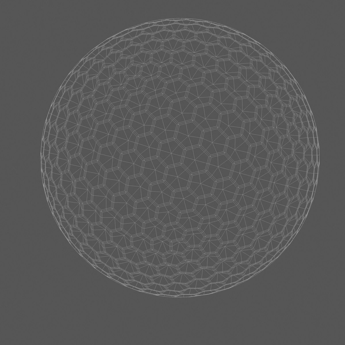Golf ball 3D model_2