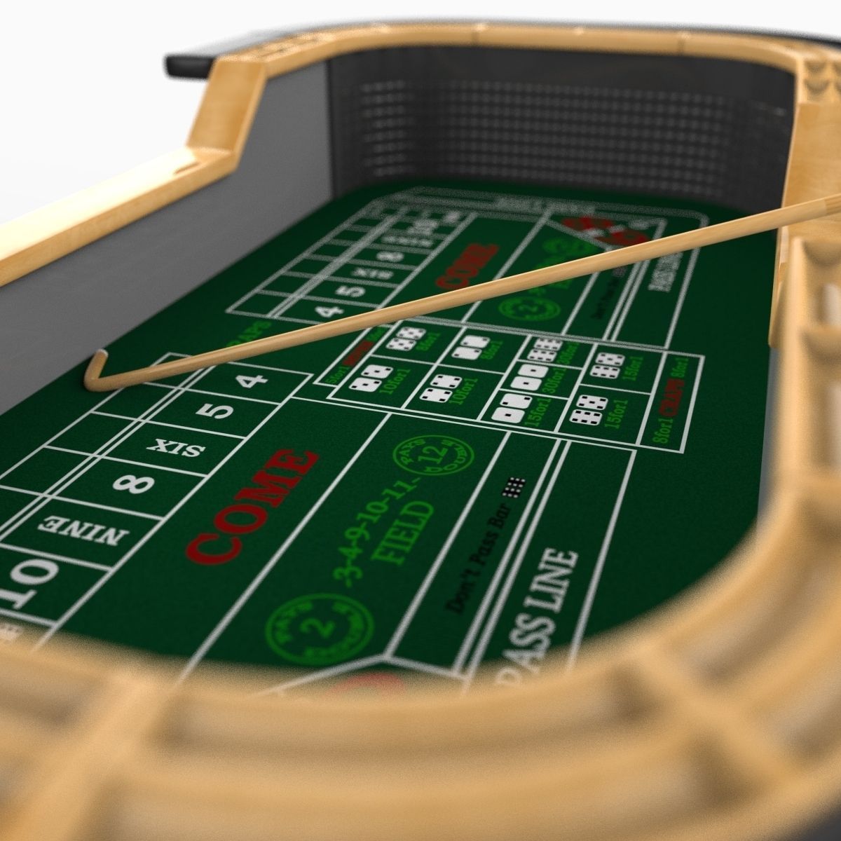 6' craps table
